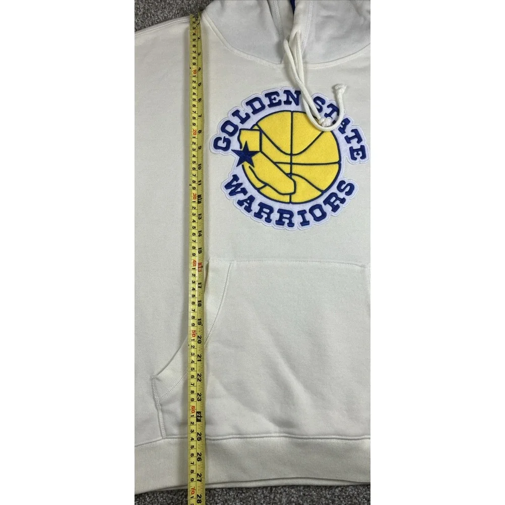 Mitchell & Ness Golden State Warriors Hoodie Pullover Men's Size Large Felt Logo